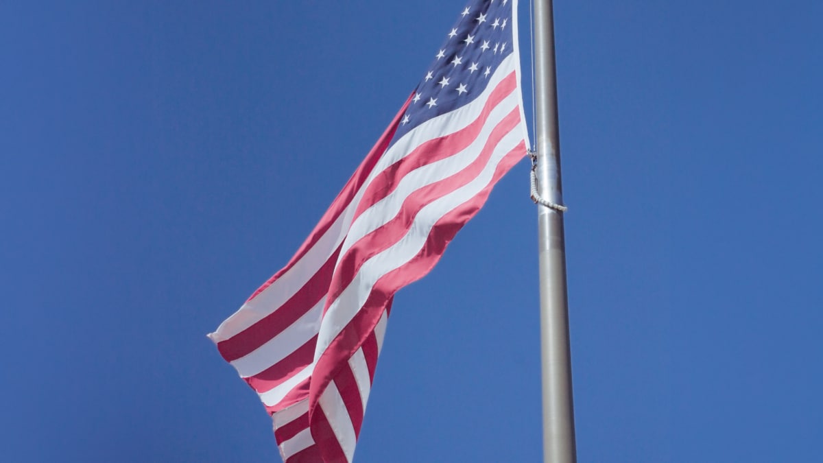 Veteran Care - US Flag in Sky